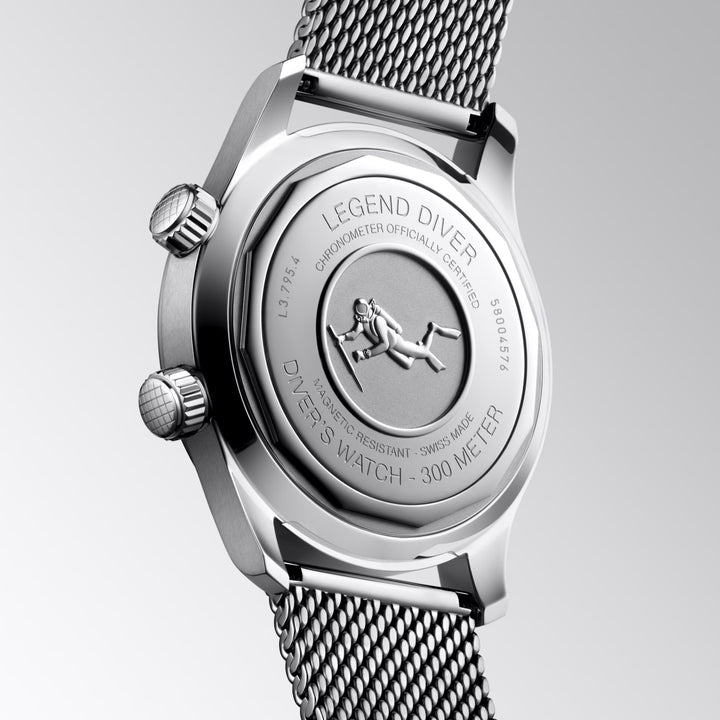 Zegarek Longines Legend Diver 59 42mm czarna automatyczna stal L3.795.4.59.9