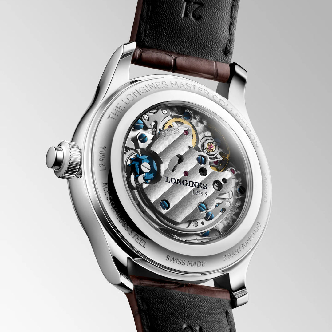 Longines ur Master Collection Chrono Monopusher 41mm elfenben manuelt stål L2.960.4.78.2