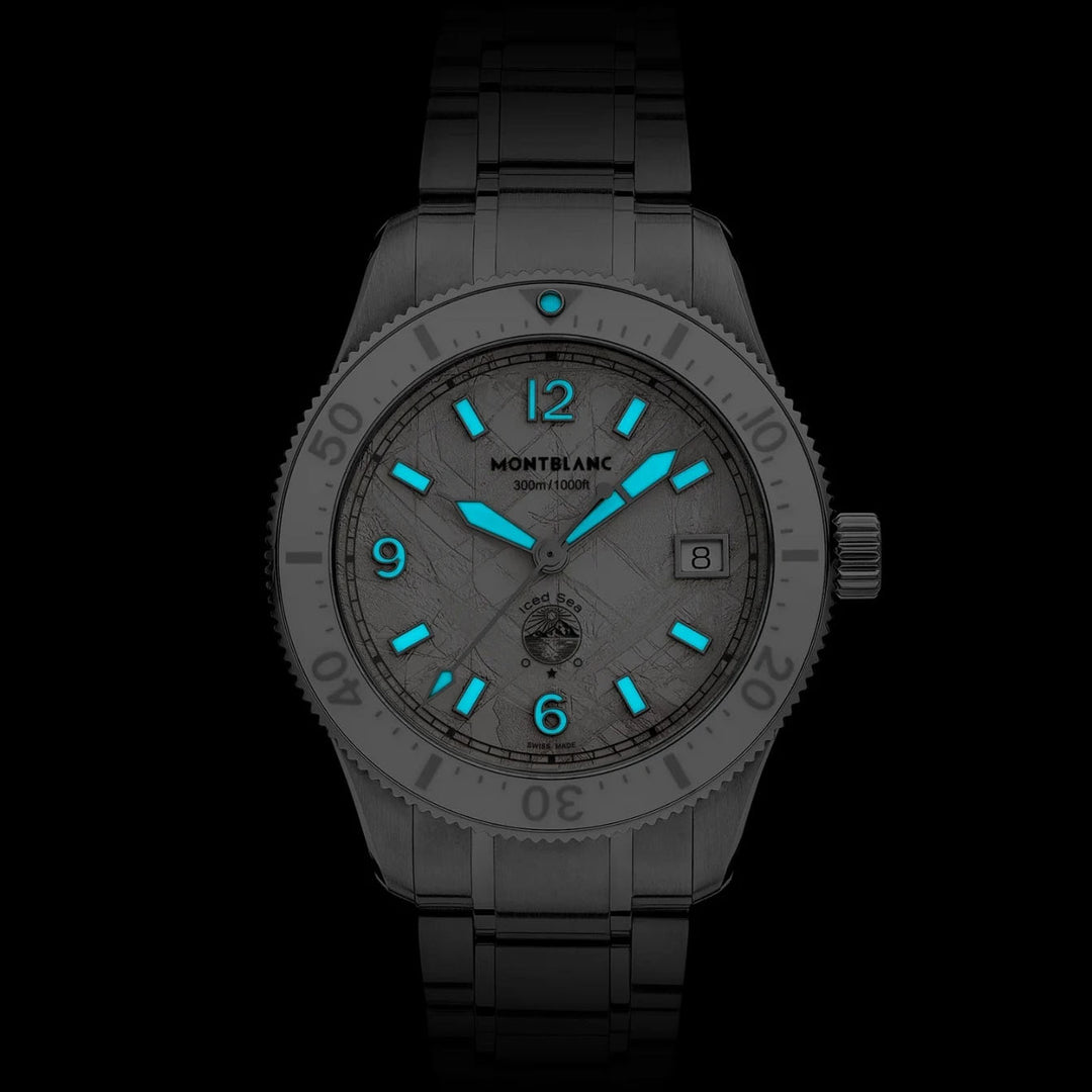 Montblanc Iced Sea Automatic Date Clock 0 Oxygen 38mm White Automatic Steel 134024