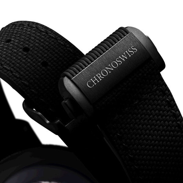 Chronoswiss Orologio Gear Fearas Oscailte Blue On Black Limited Edition 50Pezzi 44mm Blu Automatico Acciaio Finitura DLC Nero CH-6925M-EBBK