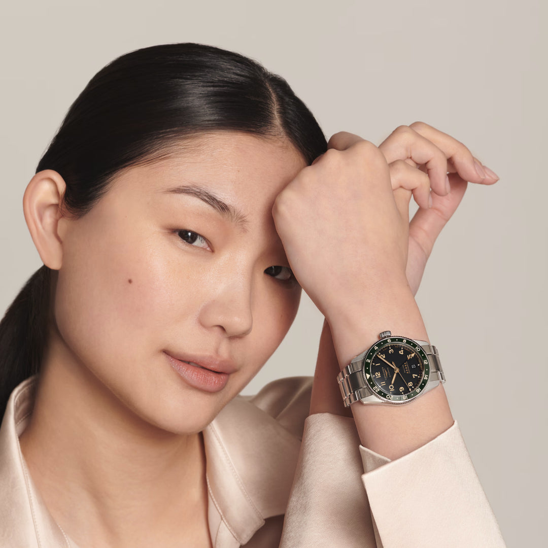 LONGINES Watch Spirit Zulu Time 39mm Anthracite Automatic Steel L3.802.4.63.6