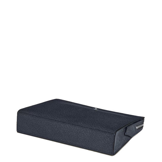 Montblanc clutch bag tailorial tweed blue 220428