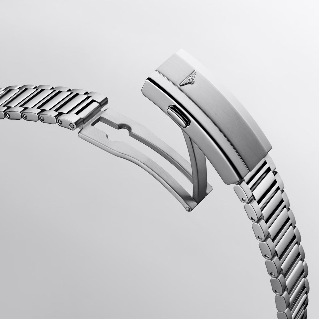 Relógio automático Longines Heritage 40 mm em aço azul L1.650.4.92.6