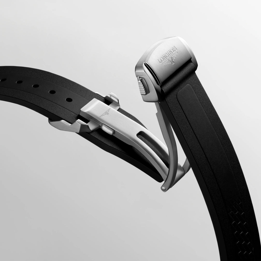 Longines Conquest 41mm black automatic steel watch L3.830.4.52.9