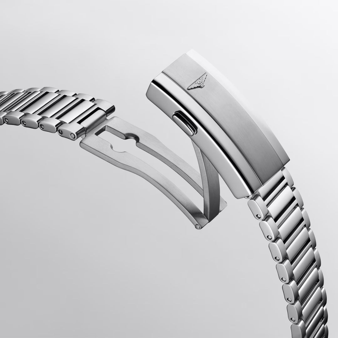 Longines Conquest Heritage Relógio automático azul de 38 mm em aço L1.649.4.92.6