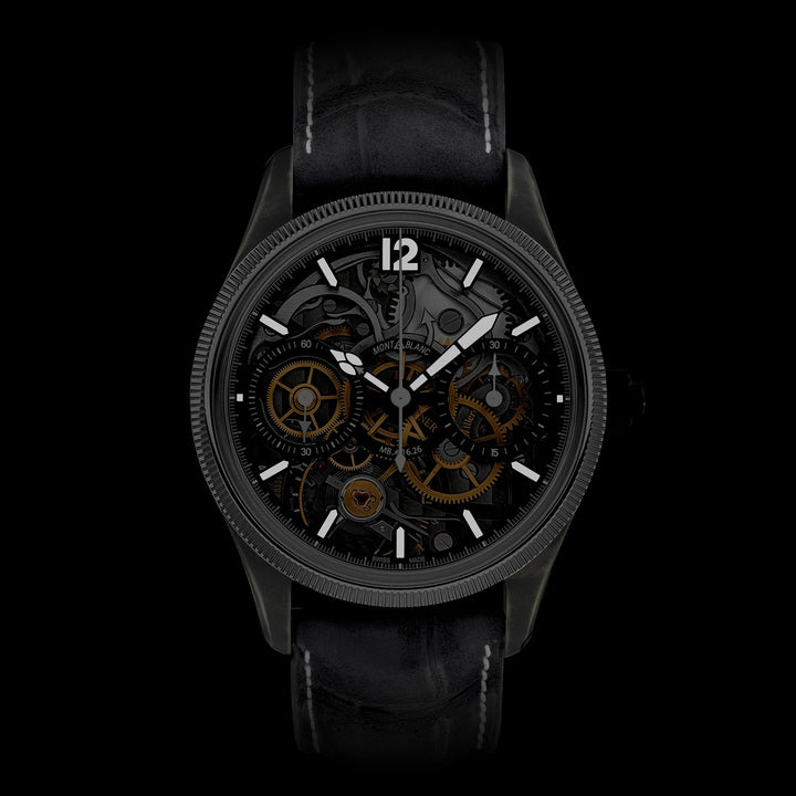 Montblanc Watch 1858 The Unveiled Secret Minerva Monopusher Chronograph limited edition - 88 specimens 43mm Manual Slopper Steel 131155