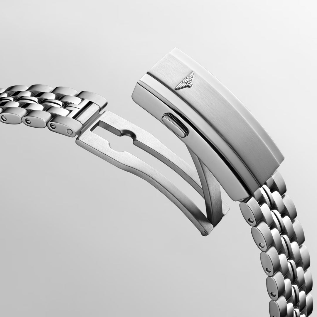 Relógio Longines Ultra-Chron Classic 37 mm prata automático aço L2.537.4.72.6