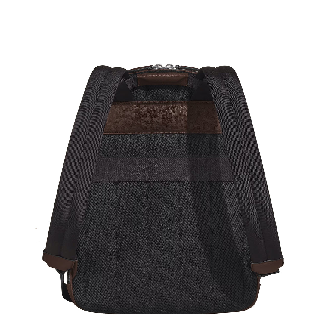 Rucsac mediu Montblanc 3 compartimente Piele sartorială Culoare Ebony 222929