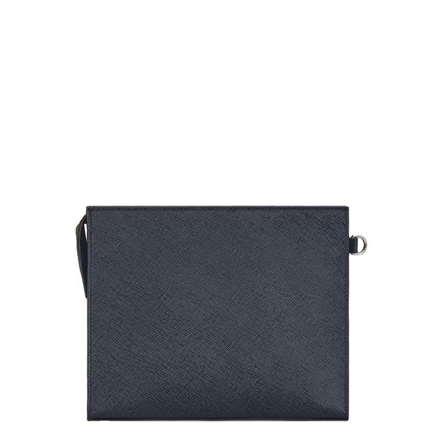 Montblanc clutch bag tailorial tweed blue 220428