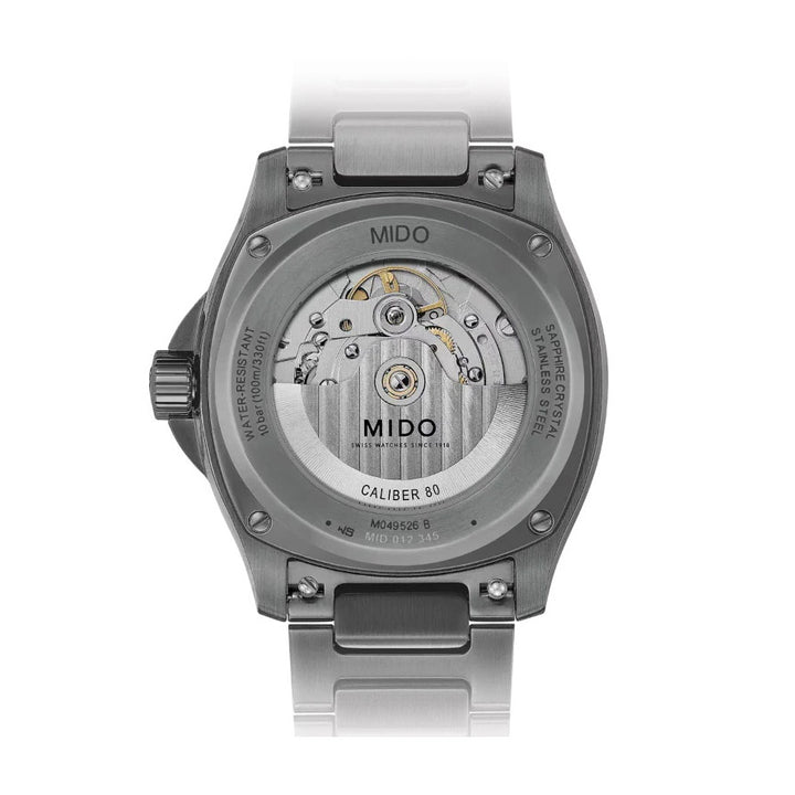 Montre Mido Multifort TV Big Date S01E02 40mm automatique acier gris finition PVD anthracite M049.526.33.081.01