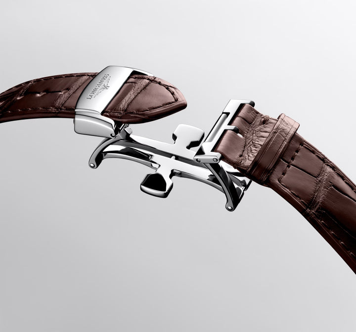 Longines ur Master Collection Chrono Monopusher 41mm elfenben manuelt stål L2.960.4.78.2