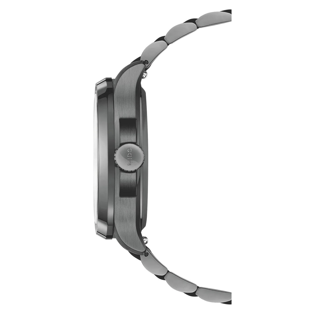 Montre Mido Multifort TV Big Date S01E02 40mm automatique acier gris finition PVD anthracite M049.526.33.081.01