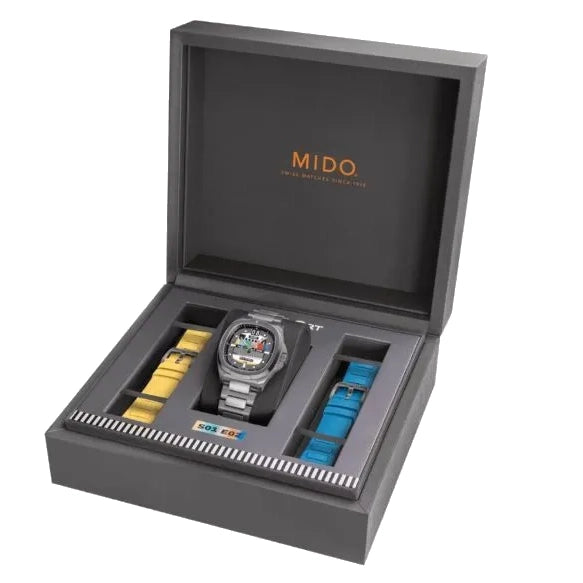 Montre Mido Multifort TV Big Date S01E02 40mm automatique acier gris finition PVD anthracite M049.526.33.081.01