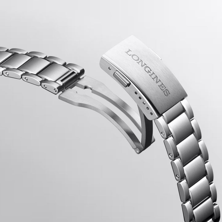 Relógio Longines Spirit Zulu Time 39mm aço automático antracite L3.802.4.60.6