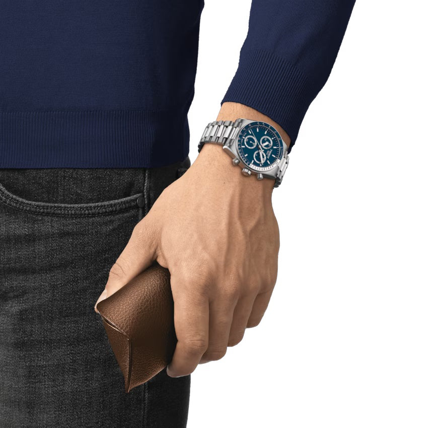 Tissot Watch PR516 Chronograph 40 mm Blau Quarz Stahl T149.417.11.041.00