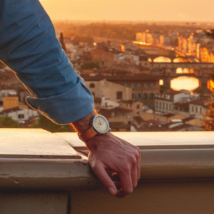 Giuliano Mazzuoli klokke Manometer 45mm blå automatisk stål MRP03N