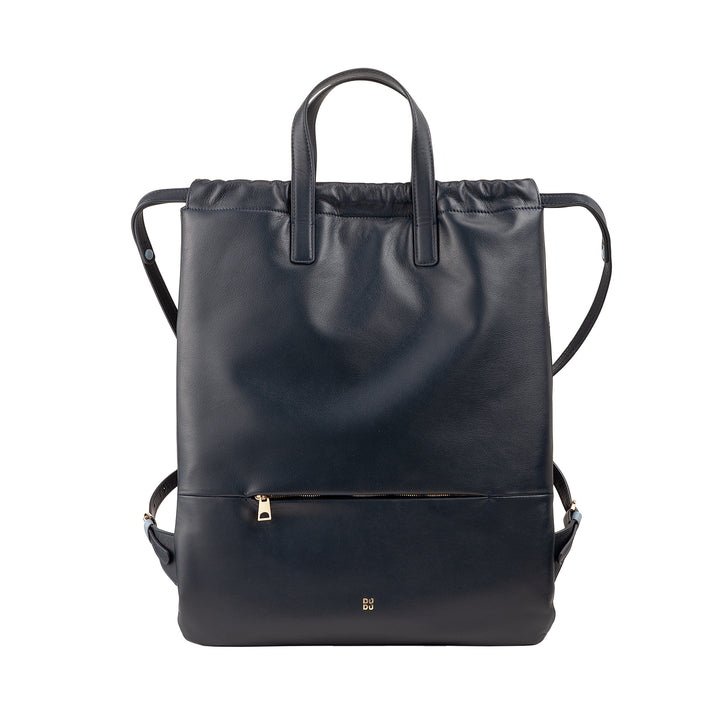 Dudu -Frauen -Rucksack in weichem Leder, Rucksack mit Kordelkordel und Magnetknopf, Doppelgriff, einfacher eleganter Rucksack