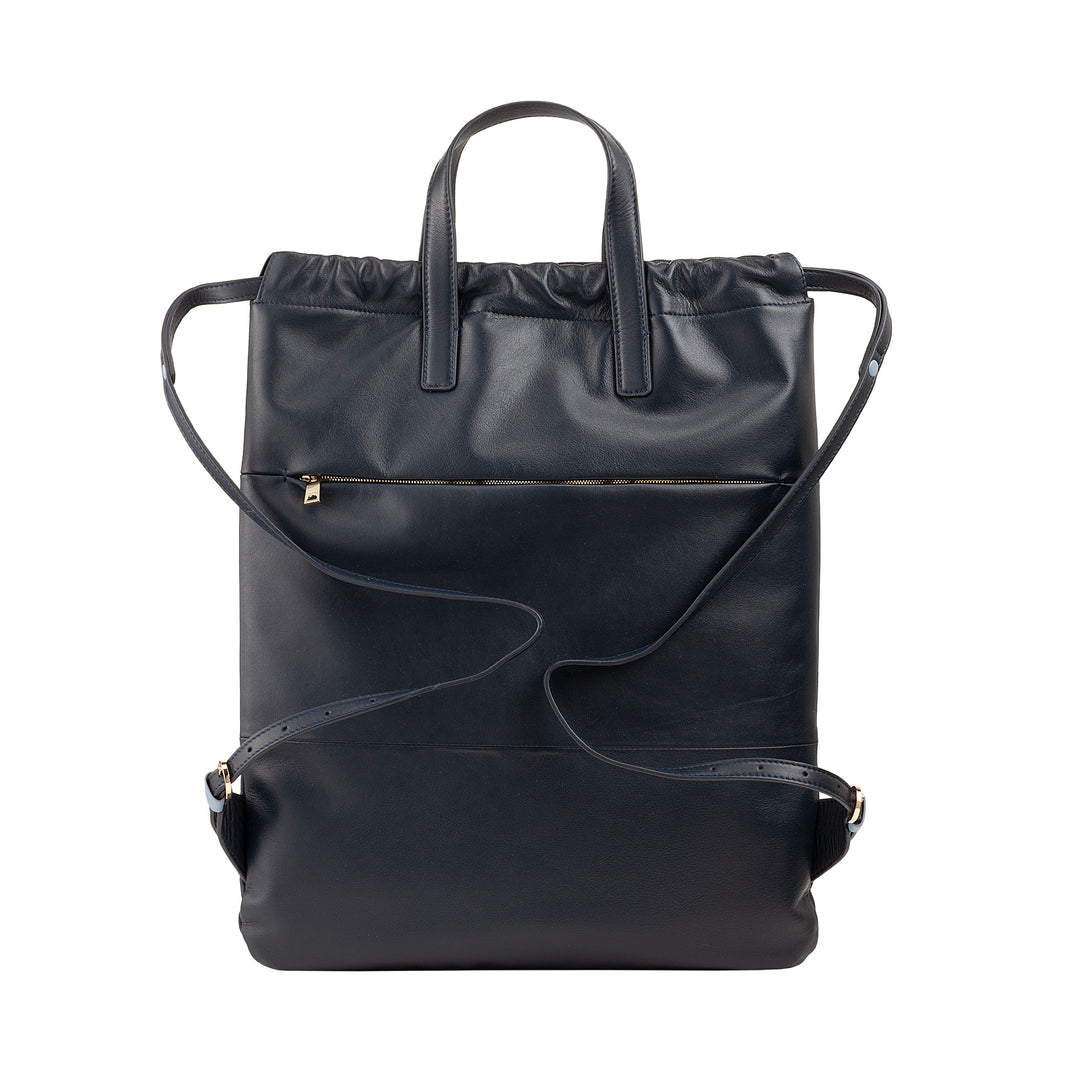 Dudu -Frauen -Rucksack in weichem Leder, Rucksack mit Kordelkordel und Magnetknopf, Doppelgriff, einfacher eleganter Rucksack