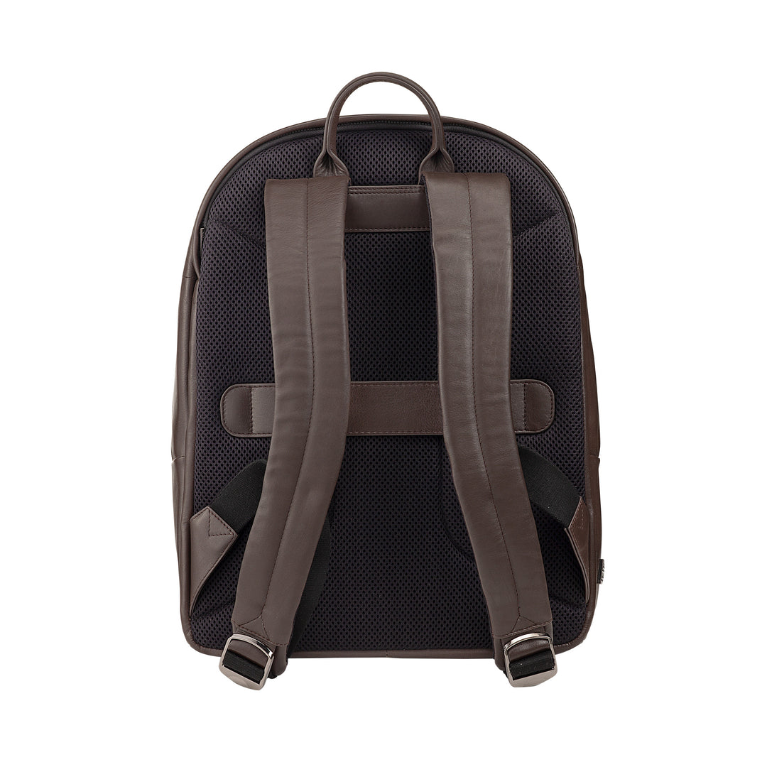 Mochila de cuero Dudu Hombres Mujeres Puerta 15L - Mochila de viaje elegante y trabaja con bolsillo acolchado para laptop (hasta 13 "), correas de hombro ajustables y diseño compacto