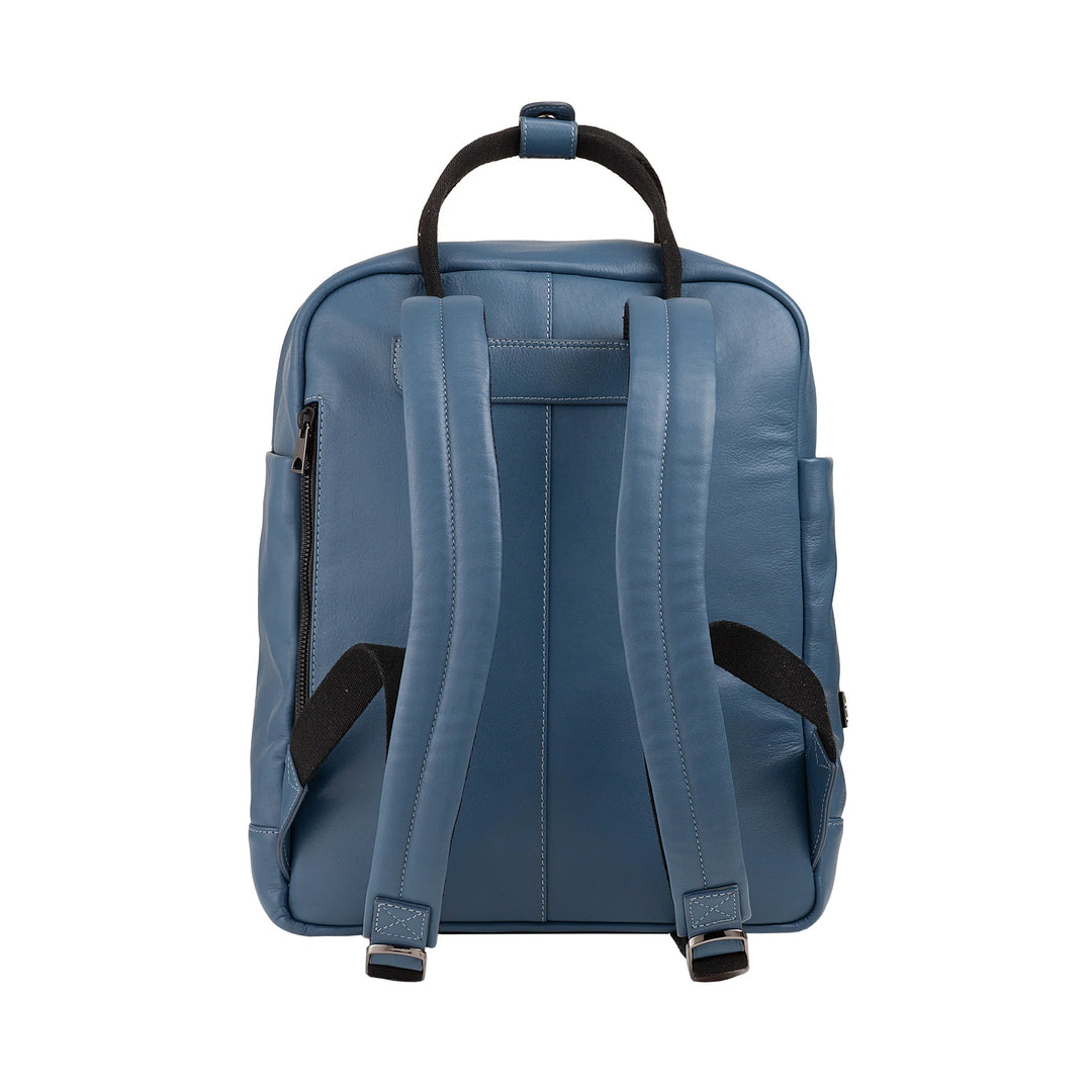Mochila de couro DUDU para homens e mulheres – Mochila casual unissex elegante e espaçosa, 19 litros, com bolso frontal e compartimento para tablet, perfeita para trabalho, viagens e tempo livre