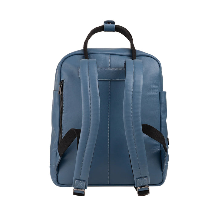 Mochila de couro DUDU para homens e mulheres – Mochila casual unissex elegante e espaçosa, 19 litros, com bolso frontal e compartimento para tablet, perfeita para trabalho, viagens e tempo livre