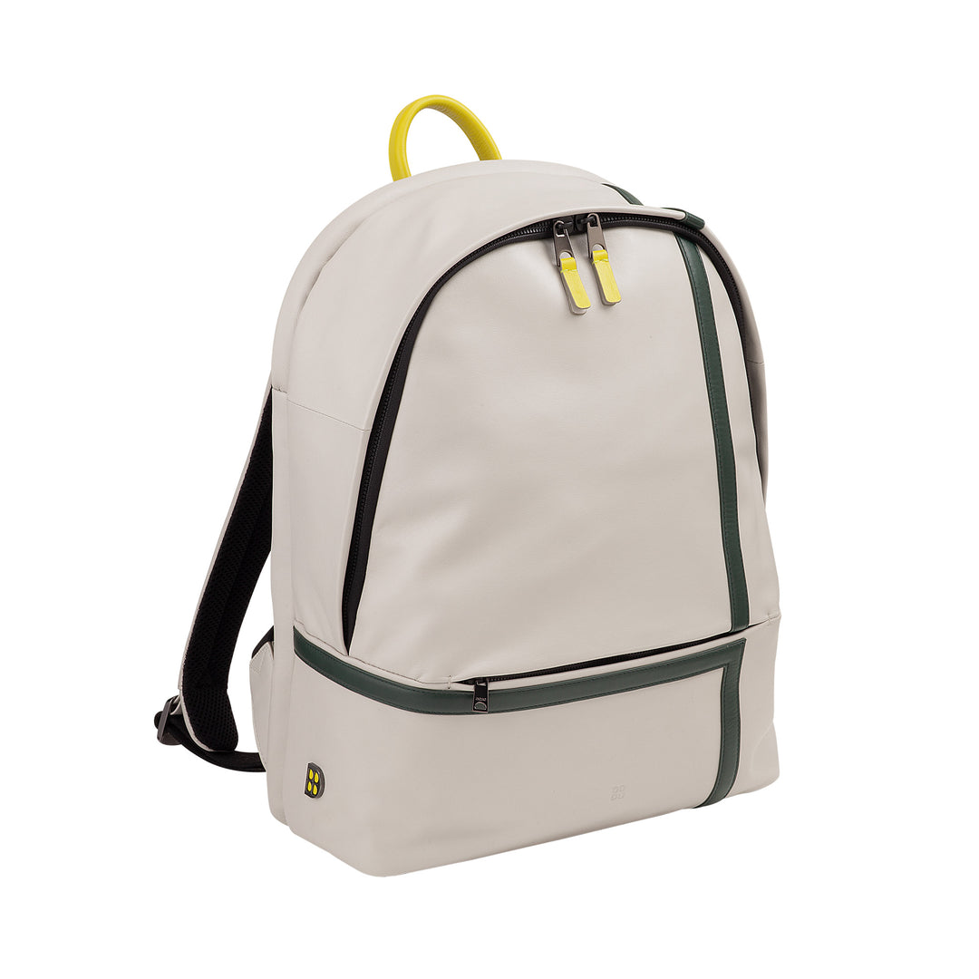 Mochila de cuero Dudu para mujeres para hombres - Diseño inspirado en tenis, mochila para PC o MacBook, respirable respaldo y correas de hombro acolchado