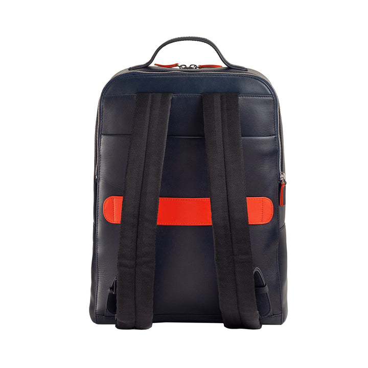 Mochila masculina de couro para laptop e tablet DUDU, mochila antifurto com zíper duplo, mochila de trabalho para viagem com acessório para carrinho