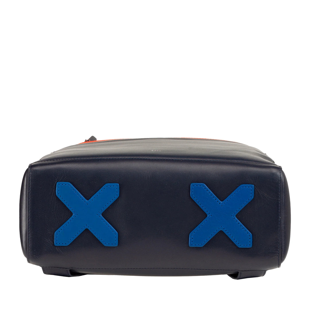 Mochila masculina de couro para laptop e tablet DUDU, mochila antifurto com zíper duplo, mochila de trabalho para viagem com acessório para carrinho