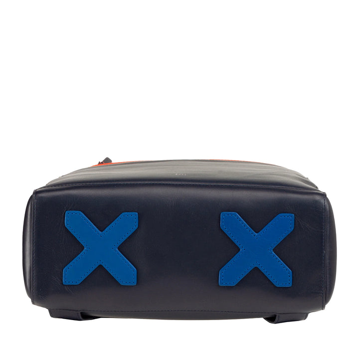 Mochila masculina de couro para laptop e tablet DUDU, mochila antifurto com zíper duplo, mochila de trabalho para viagem com acessório para carrinho