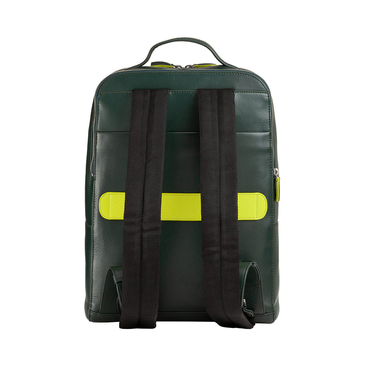 Backpack Dudu Men's Men's Doras PC Iniompartha agus táibléad leathair, dúbailte Zip frith -mhála droma, backpack taistil le ionsaí tralaí