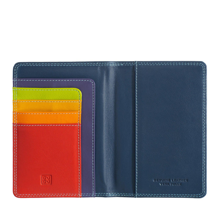 DUDU Porta passaporto pelle e carte di credito RFID multicolore - Capodagli 1937