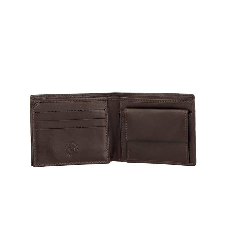 Nuvola Leather Portfolio Small Man in Real Nappa Leather with Hobs og Intern Zip Zip Zipper