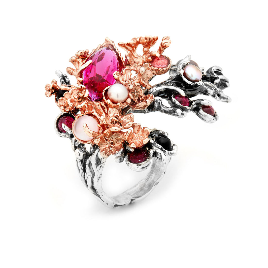 Giovanni Raspini Japão Cherry Blossom Jungle Floral Limited Edition 11633 Ring