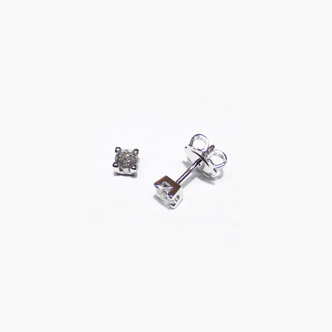 透镜耳环光点18k黄金钻石0.05颜色F纯度SI 017-005OR