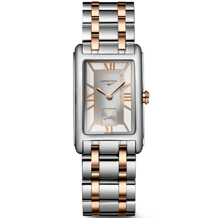 Часы Longines DolceVita 23,30x37,00 мм Белый кварцевый сталь и розовое золото 18 карат L5.512.5.75.7