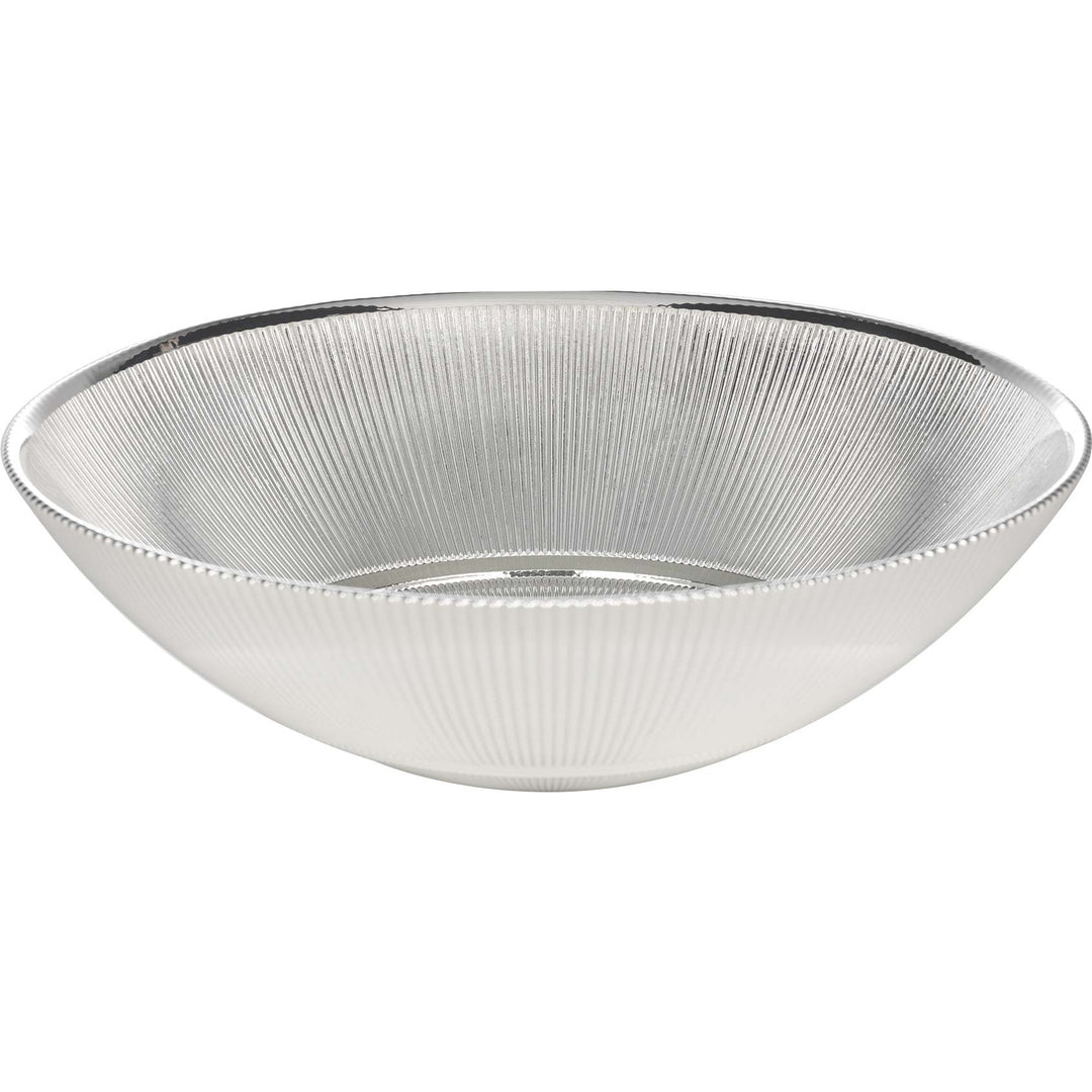 Argenesi Glass Bowl i Canneté 28cm Silver 1.753164