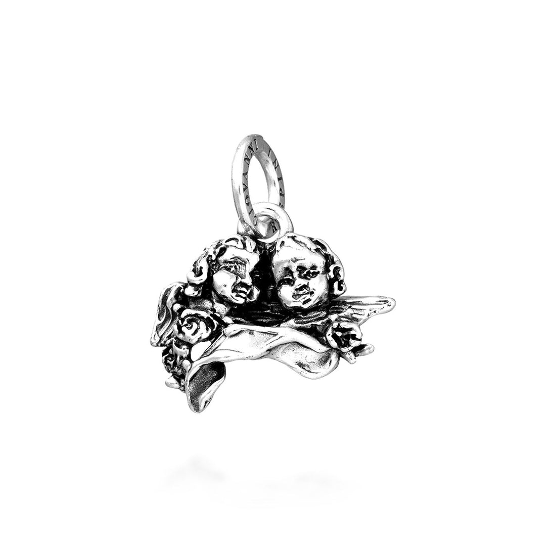 Giovanni Raspini Charm Two Angels med 925 11291 Silver Roses