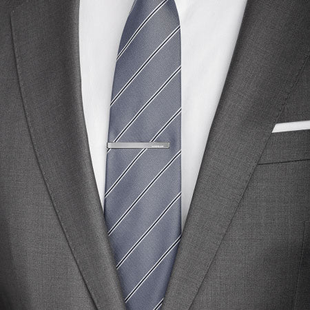 Montblanc 精美的钢制领带扣,雕刻 Montblanc 112924