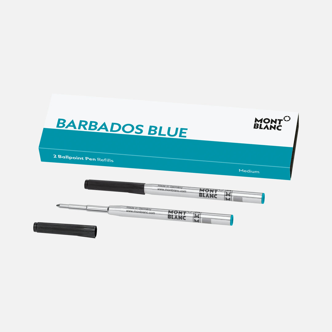 Montblanc 2 Påfyll per Penna A Sfera (M) Barbados Blue (Blu Caraibi) 128219