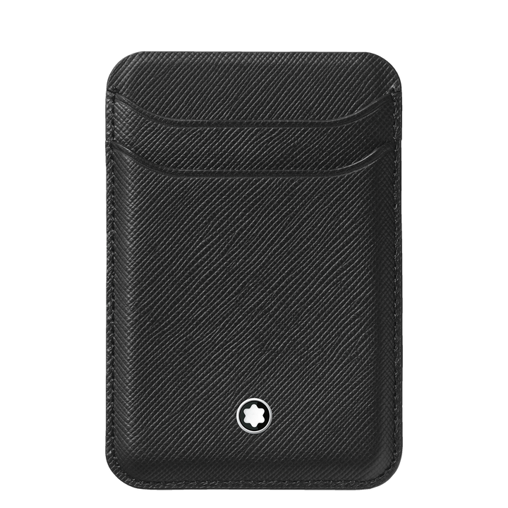 Montblanc एप्पल MagSafe Sartorial काले 129226 के साथ iPhone के लिए 2 डिब्बों कार्ड धारक