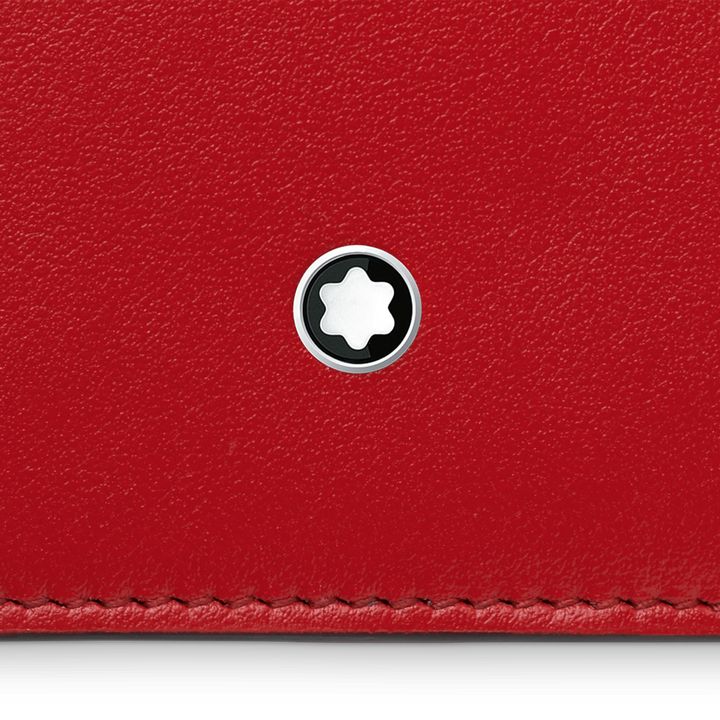 Montblanc حقيبة MEISTERST ⁇ CK 8 مقصورات مع جيب أحمر 129688