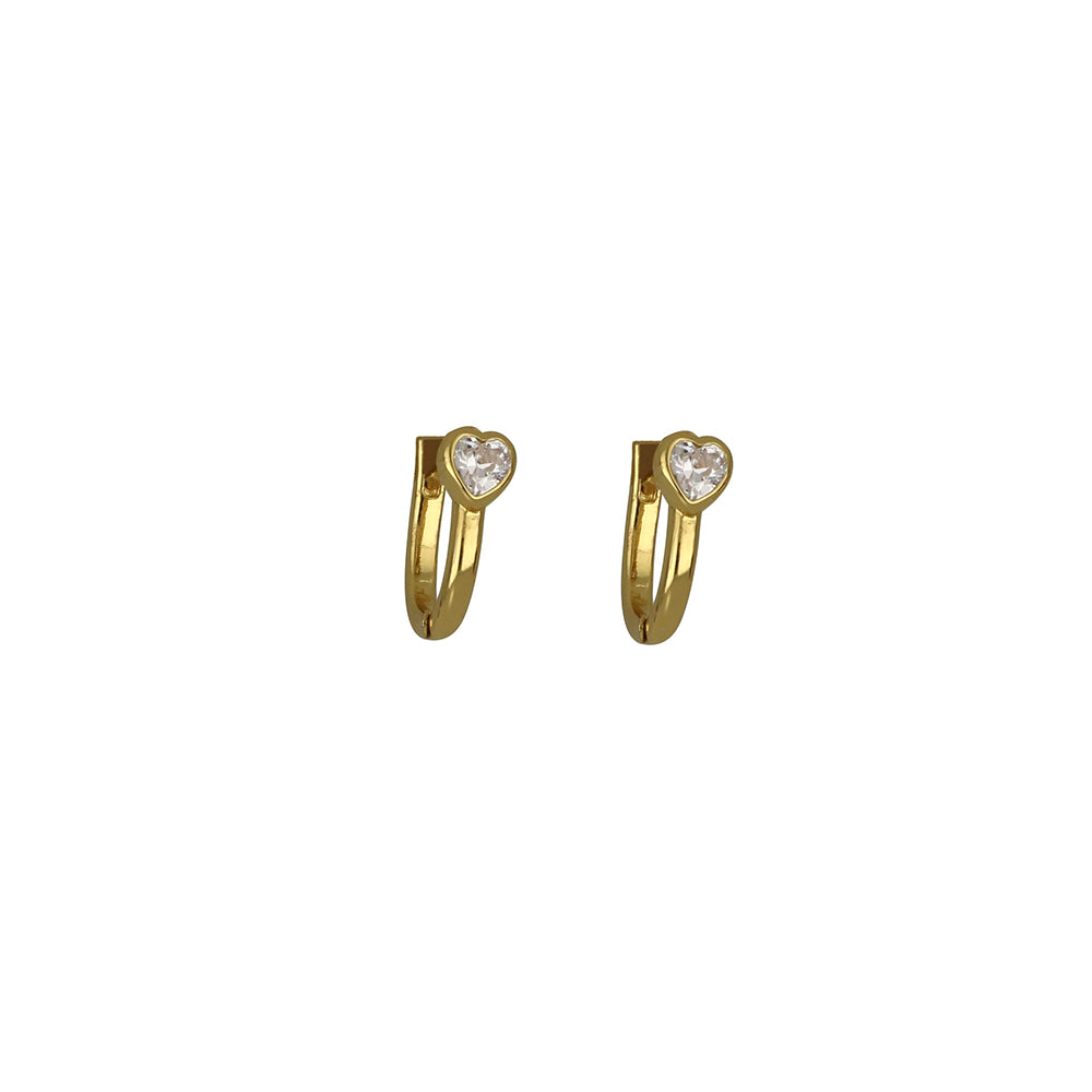Srdce Milan Rim Earrings Mini Sparkling Gallery Vittorio Emanuele Collection Silver 925 FINE PVD žluté zlato 24938822