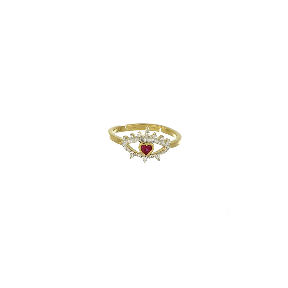 Hearts Milan Se på meg Ring Galleria Vittorio Emanuele Collection Silver 925 Finish PVD Gold Yellow 24939249