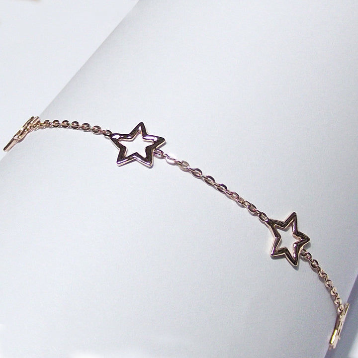 5-звездочный браслет стерлингового серебра 925 отделка PVD розовое золото CPD-BRA-ARG-0002-R
