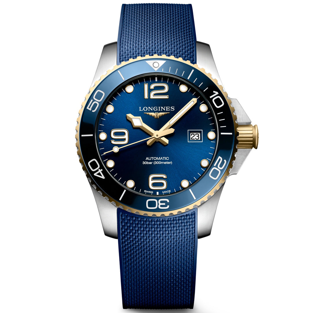 Longines Hydroconquest 43 mm Automatyczne niebieskie zegarek stalowe wykończenie PVD L3.782.3.96.9