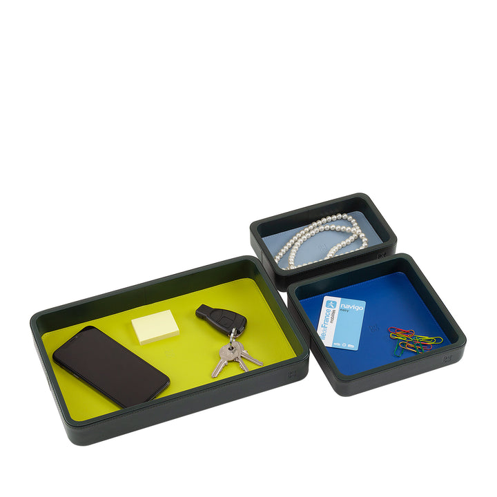 DuDu Empatata Set van 3PZ Leather, Tray Tray Home Desk Office Desk, Keys, Coins, Telefoon
