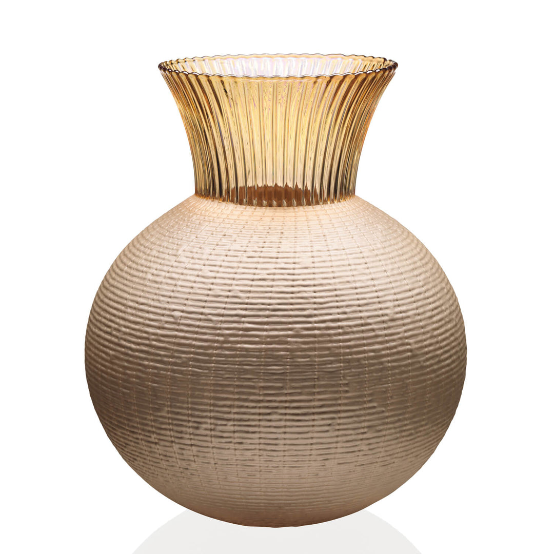 Ivv vaso Ophelia h 30cm vetro soffiato a bocca ambra 8307.5