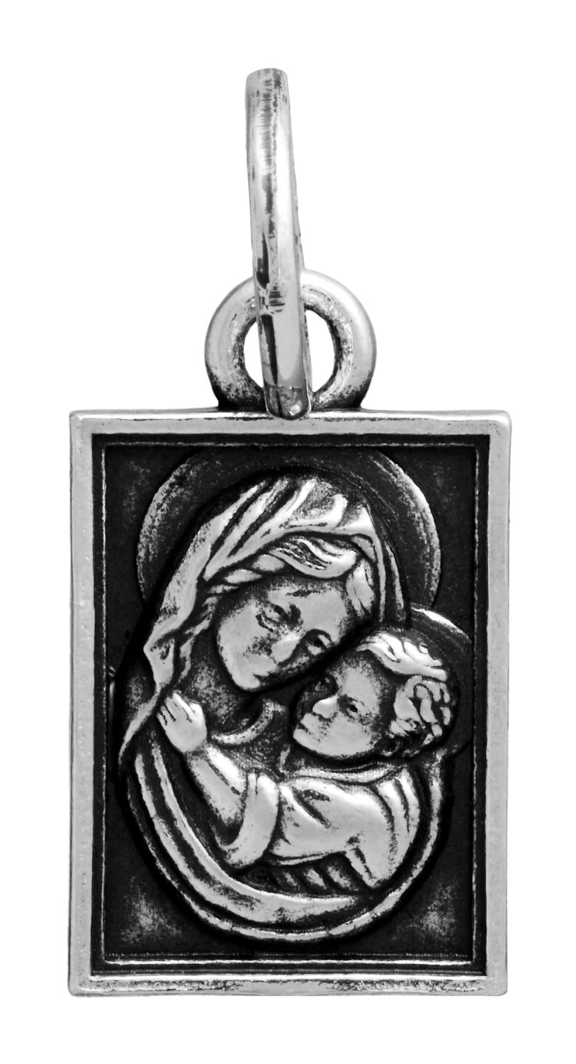 Giovanni Raspini charme pingente de Madonna com criança prata 925 11704