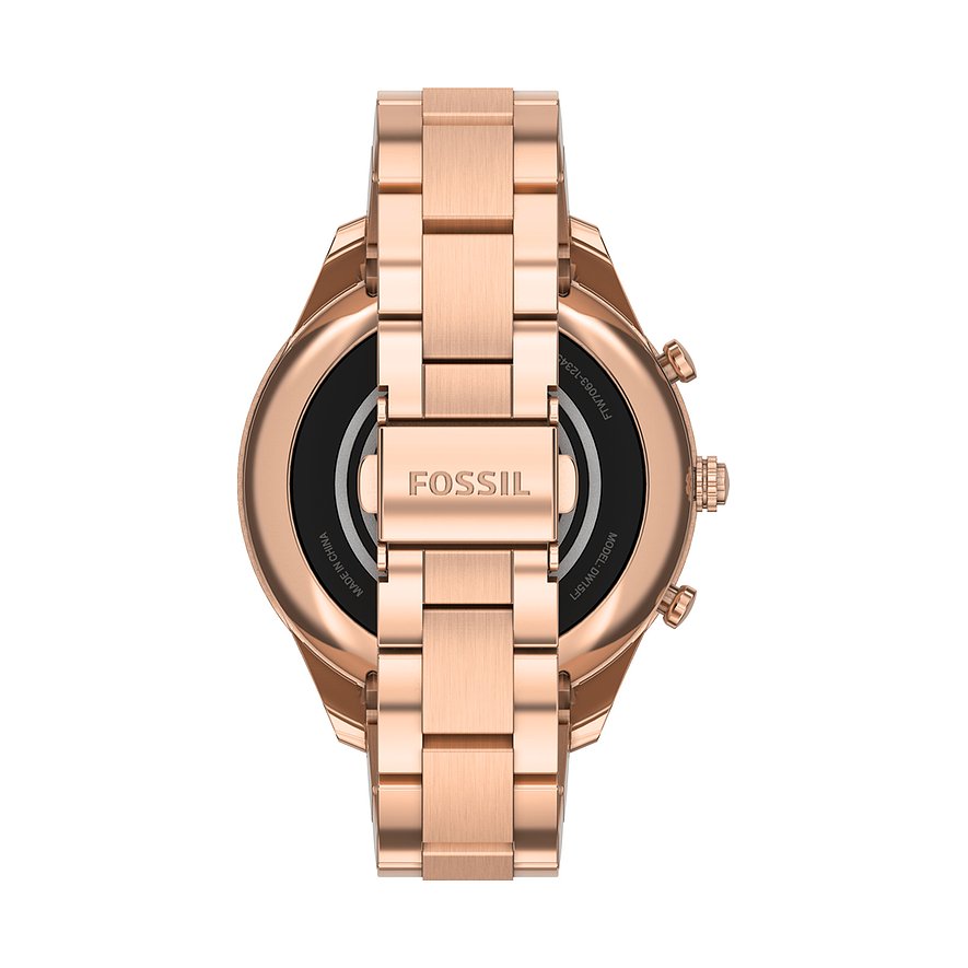 Fossil часы гибридный Stella Gen 6 41mm розовый стальной отделка PVD розовое золото FTW7063