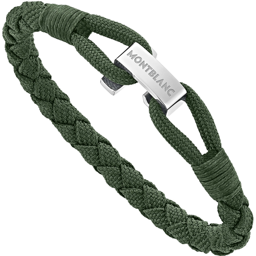 Montblanc حزام التفاف لي الصلب والنايلون الأخضر حجم L 12838468